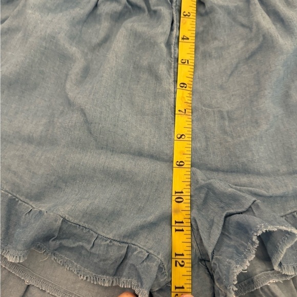 Aerie shorts Cute!  Elastic waist,ruffle bottom. Light blue - Picture 11 of 11